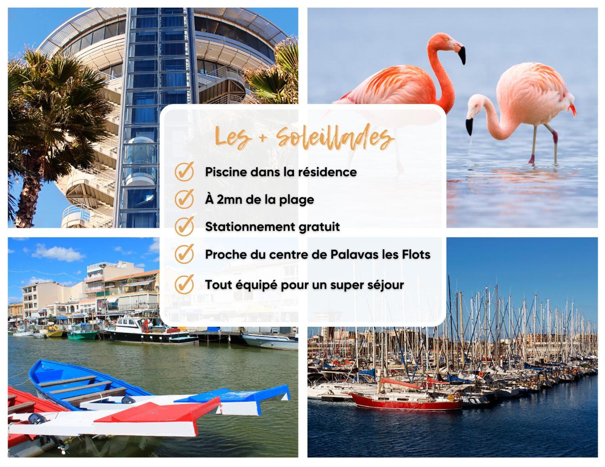 Joli studio cabine plage, piscine, parking Palavas Esterno foto